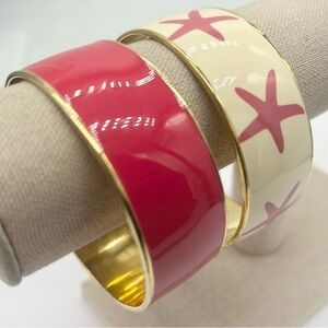 J. Crew Set of 2 Bangle Bracelets Starfish and Pink